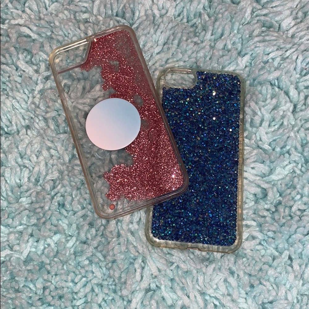 two iphone 6,7,8 cases never used with popsocket